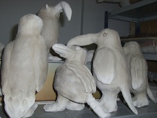Vögel aus Keramik